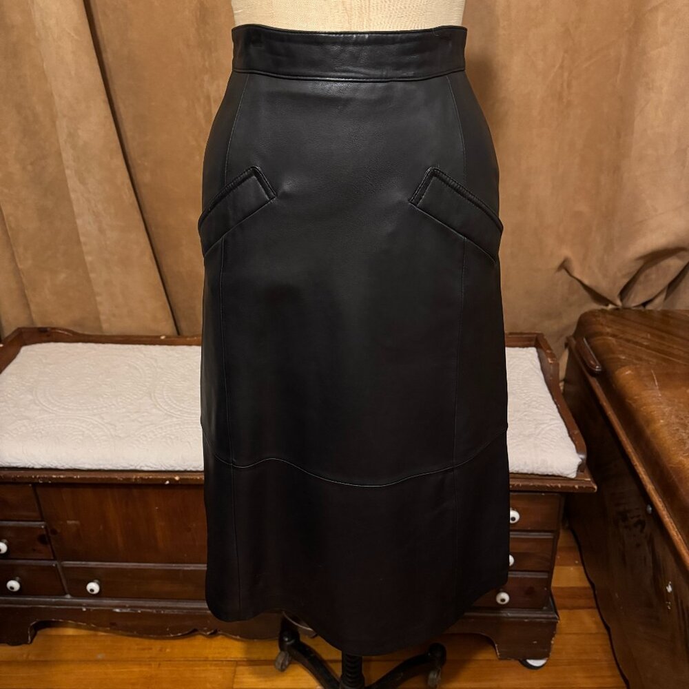 Kobi Halperin Leather Midi Skirt